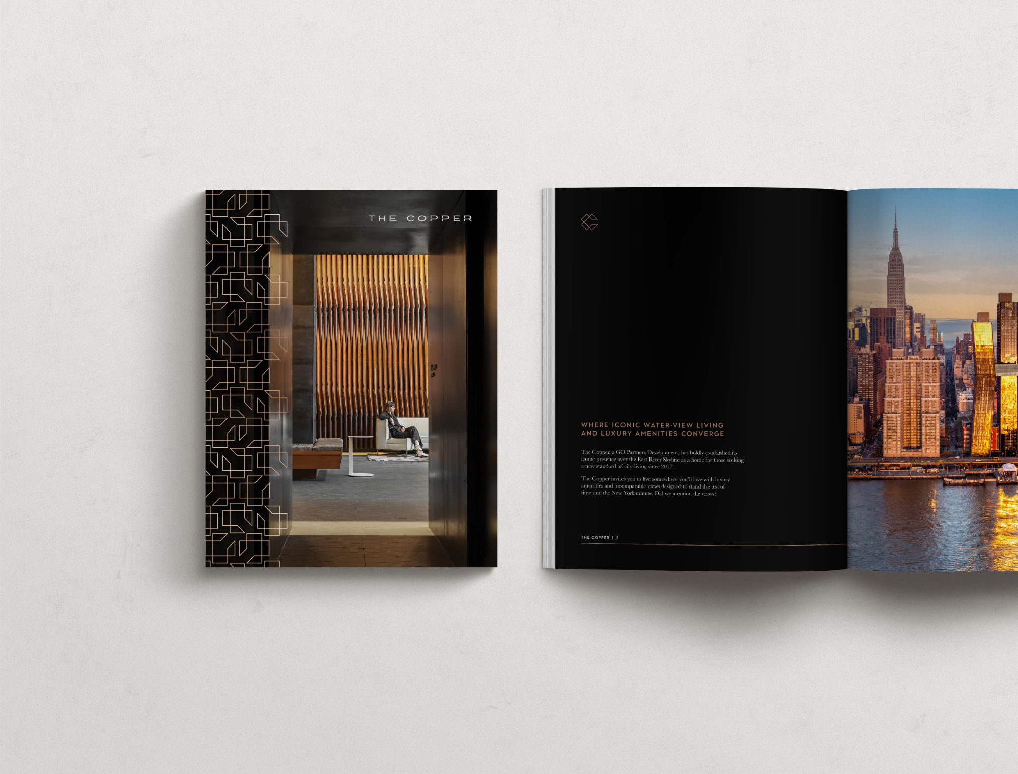 Brochure cover and intro spread